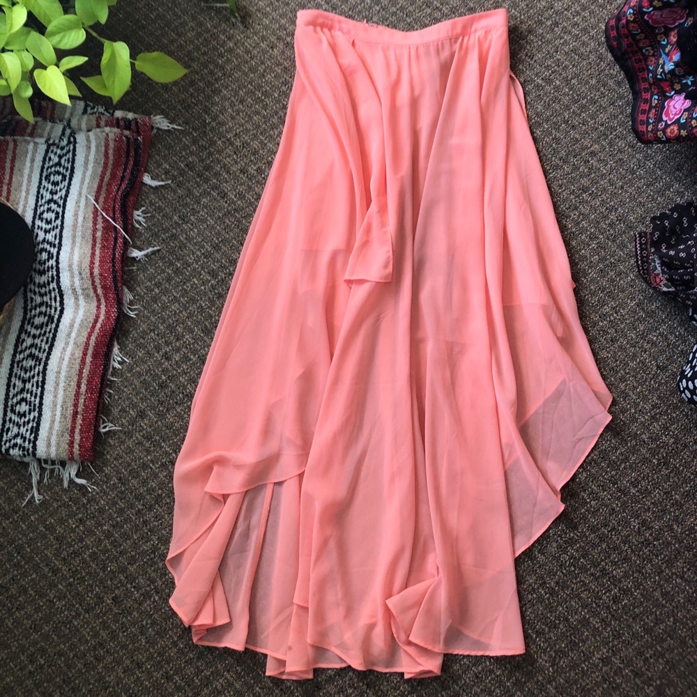Sheer layered maxi skirt with liner! Barely worn.